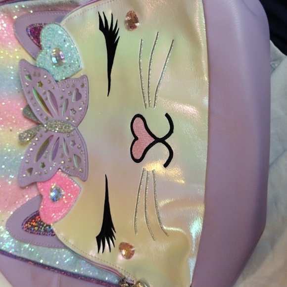 OMG Accessories Girl’s Bella Ombré Butterfly Crown Large Glitter Backpack - Picture 11 of 11